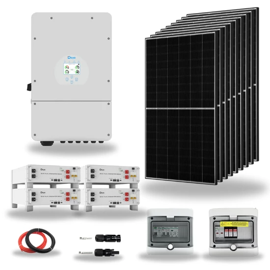 10kW Deye Hybrid üzemű napelem rendszer - 1 fázis