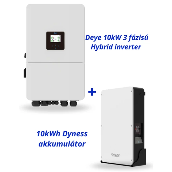Deye 10kW 3 fázisú Hybrid inverter + 10kWh Dyness akkumulátor