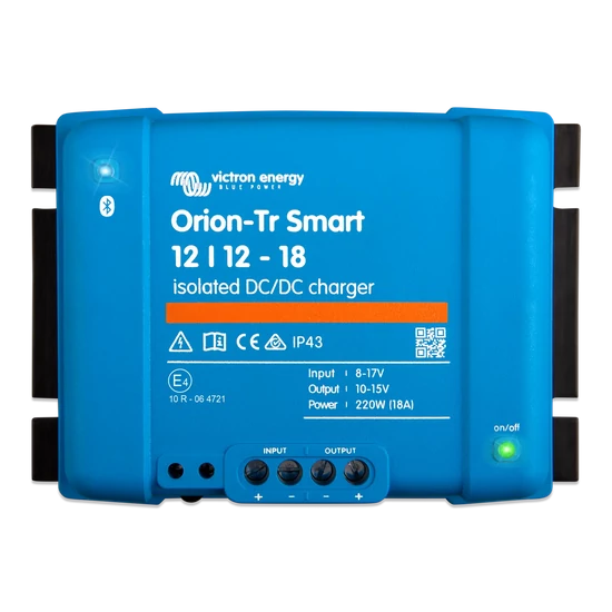 Victron Energy Orion-Tr Smart 12/12-18A 12V 18A leválasztott DC-DC  izolált akkumulátortöltő