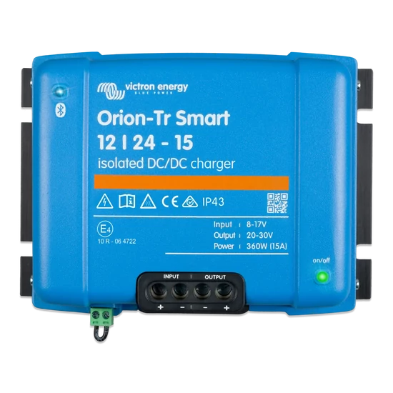 Victron Energy Orion-Tr Smart 12/24-15A 24V 15A leválasztott DC-DC izolált akkumulátortöltő