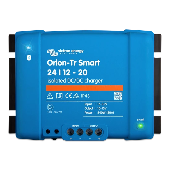 Victron Energy Orion-Tr Smart 24/12-20A 12V 20A leválasztott DC-DC izolált akkumulátortöltő