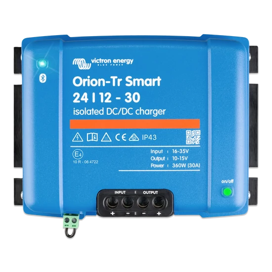 Victron Energy Orion-Tr Smart 24/12-30A 12V 30A leválasztott DC-DC izolált akkumulátortöltő