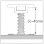 Kép 2/4 - Enerack EIC, univezális középső clamp (földelőtüskével) 30-40 mm